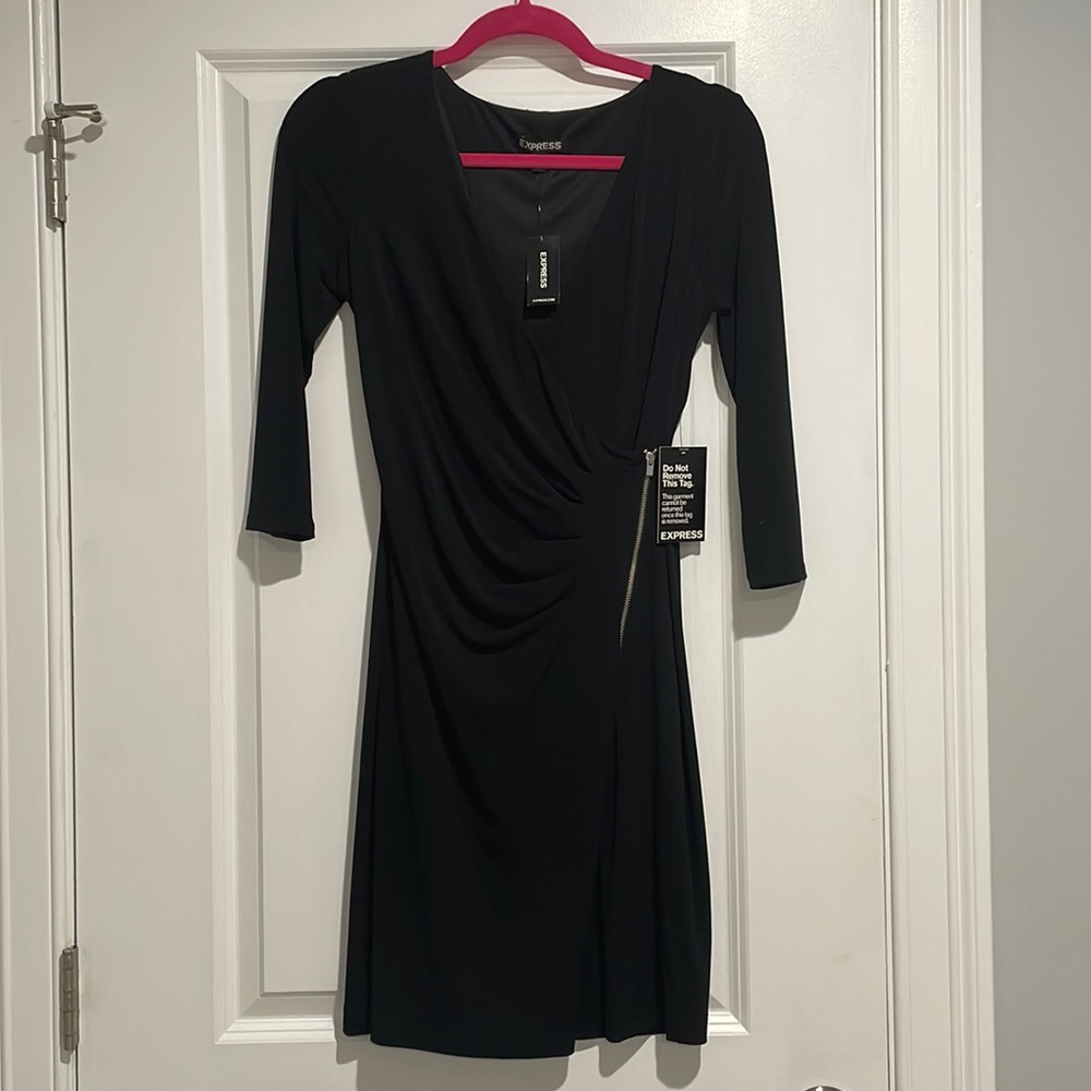 BRAND NEW express black long sleeve dress